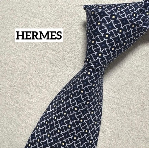 Hermes navy geometric - navy, pattern