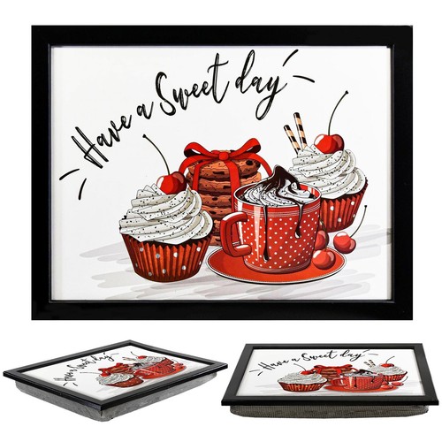 Wooden lap tray with bean - lap,
