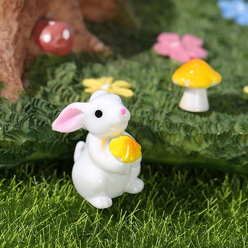 Pcs mini rabbit sculpture - 12,