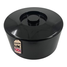 10 Litre Black Round Ice Bucket With Lid Double Wall Bottle Wine Cooler Plastic