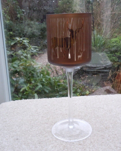 Glass long stem goblet - long, candle