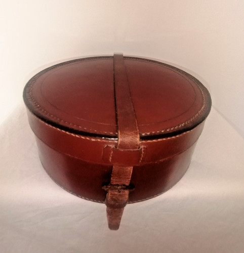 Antique leather round shirt - leather,