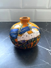 Anita Harris Art Pottery Vase Tuscany Round 9cm Marrakesh Hand Painted Signed