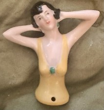 Antique Lady Half Doll Pin