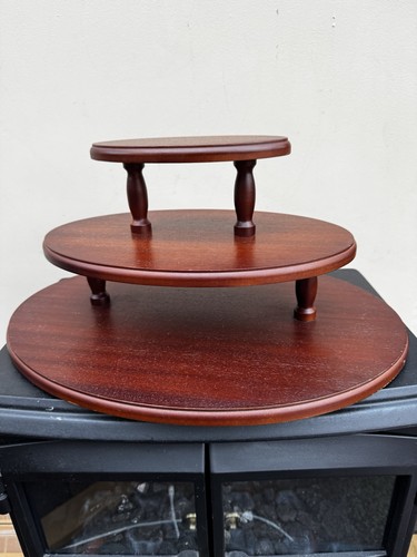 Vintage mahogany tier - vintage, 3-tier