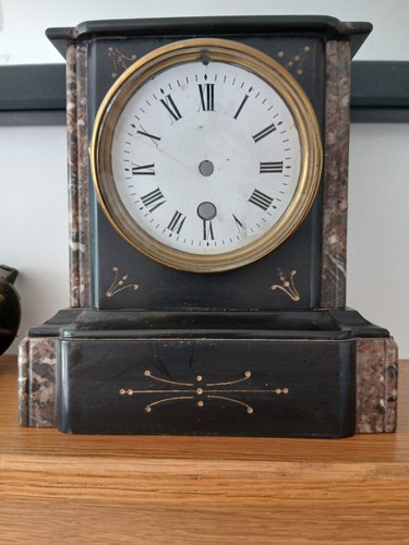 Antique slate marble mantle - slate,