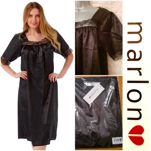 Marlon size black satin - 16-18,