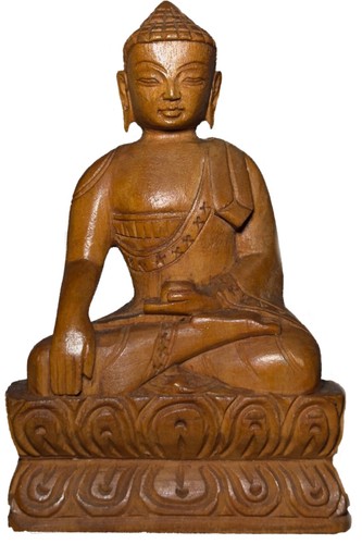 Handcrafted wooden buddha - handcrafted,
