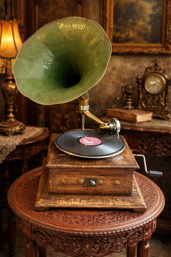 Hmv working gramophone player - working,