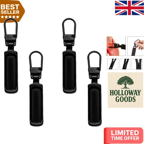 Quality black metal zipper - black,