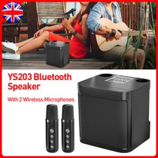 Bluetooth Karaoke Machine Portable Karaoke Speaker With 2 Wireless Microphones