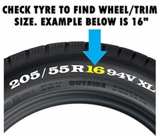 4x Wheel Trim Hub Cap 15"