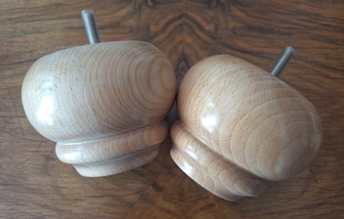 Large lacquered beech - large, turned