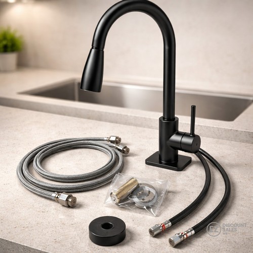 Matte black kitchen mixer tap - matte,