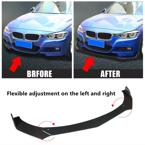 Gloss black front bumper - bumper, lip