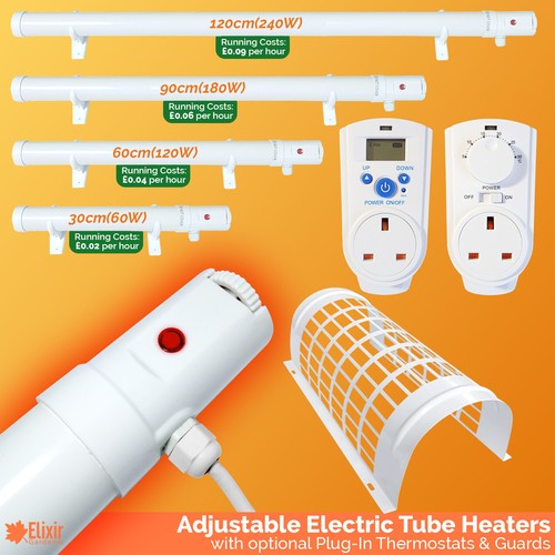 Low energy tube heaters with - tube,