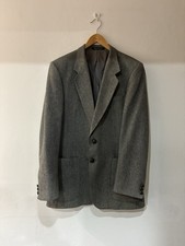 St Michael Donegal Tweed Blazer | Men's Medium (40in) |  Grey | Wool | UK Made |