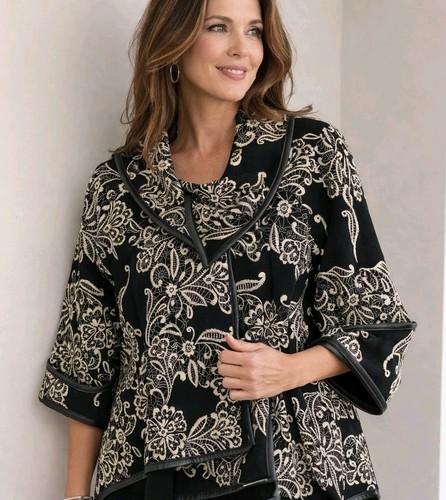 Joseph ribkoff floral jacquard - ribkoff,