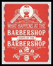 10 x 8" BARBERSHOP BARBER