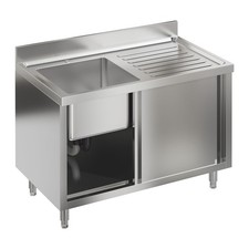 Stainless Steel Commercial Kitchen Cabinets Cupboards Catering Sink Drainer Unit