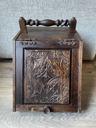 Antique wooden coal scuttle - antique,