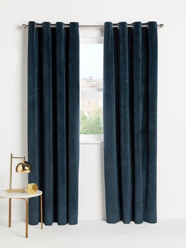 John lewis velvet - pair, lined