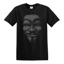 ANONYMOUS T-SHIRT V FOR VENDETTA MASK SHIRT CHRISTMAS GIFT TSHIRT TOP TEE