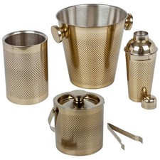 Gold Metal Barware Set