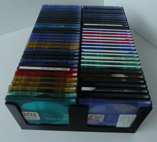 Black minidisc tray holds - black, 60