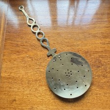 Vintage Brass Chestnut Roaster Skimmer Hanging Wall Decor 45cm