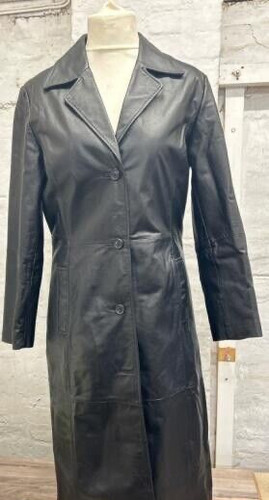 Long real leather coat trench - leather,