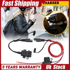 Waterproof Motorcycle Handlebar Dual USB Phone Charger Cigarette Lighter Socket