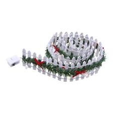 Miniature Fairys Garden Accessories LED Decorative Picket Fence for Christmas