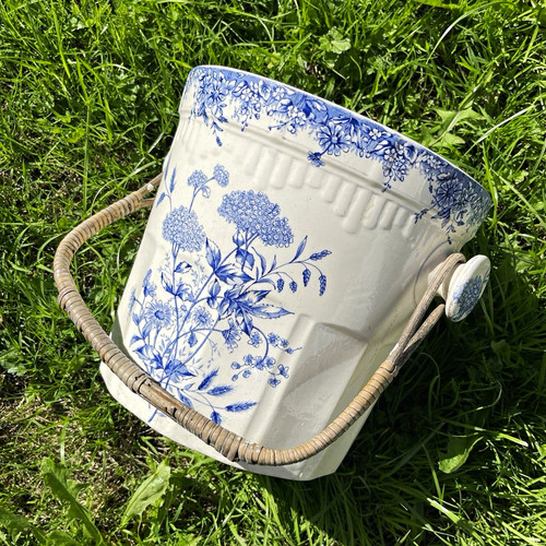 Antique blue white floral - antique, &