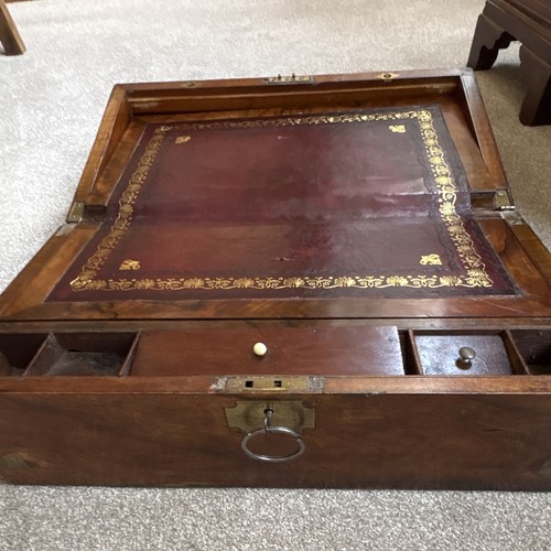 Antique walnut writing slope - walnut,