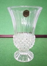 Vintage Cristal D'Arques Lead Crystal Vase - 18cm Tall