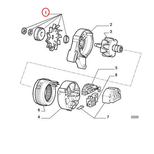 Alternator revision kit fiat - alternator,