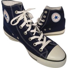 Converse All Star High Top Blue Canvas Trainers UK Size 7.5