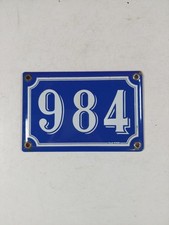 Vintage French Enamel House Number "984"