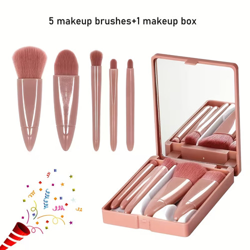 5pc makeup brush set travel - set,