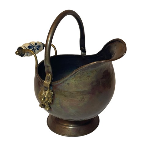Vintage brass copper coal - brass-copper,