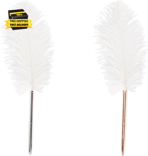 2pcs feather pen - feather, pen,