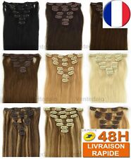 100% NATURAL REMY HAIR CLIP ON HAIR EXTENSIONS 49/53/60CM TO CHOOSE FROM