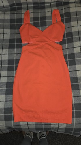 Neon orange rave - dress,