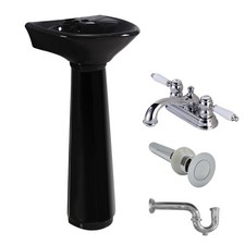 Black Bathroom Small Pedestal