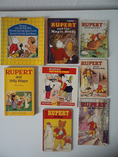 8 Vintage Rupert Bear Books