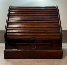 Beautiful Late Victorian Circa 1890 Tambour Stationery Box
