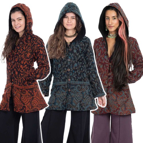 Boho blanket hooded coat - boho, coat,
