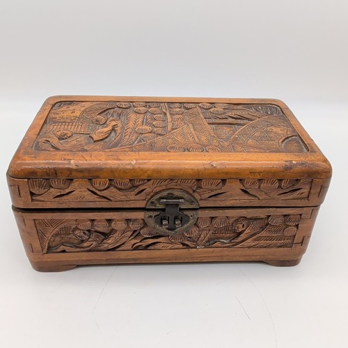 Chinese camphor wood chest box - chinese,