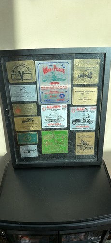 Vintage car rally show plaques